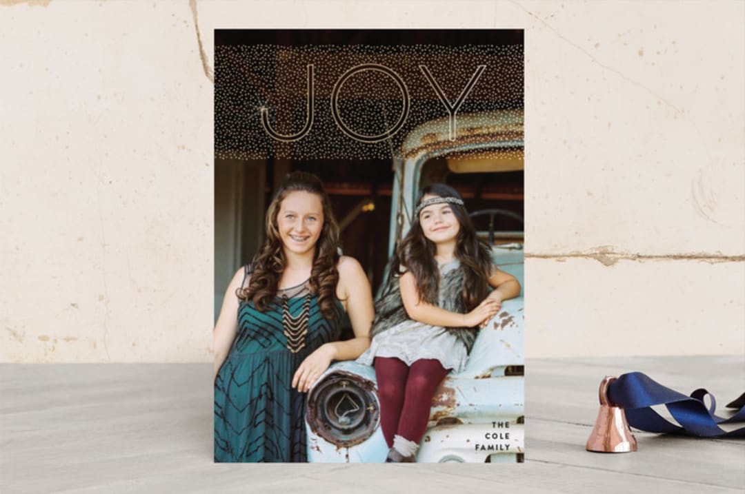 "Joy + Dots" - Retired Holiday Cards in Neutral by Jody Wody - Front
