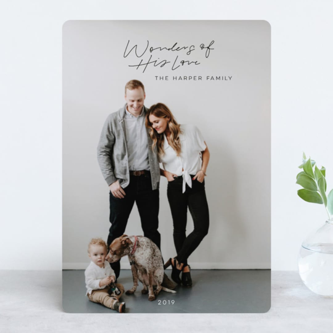 "Wonders of His Love Story" - Retired Holiday Cards in Midnight by Joan Nguyen - Front