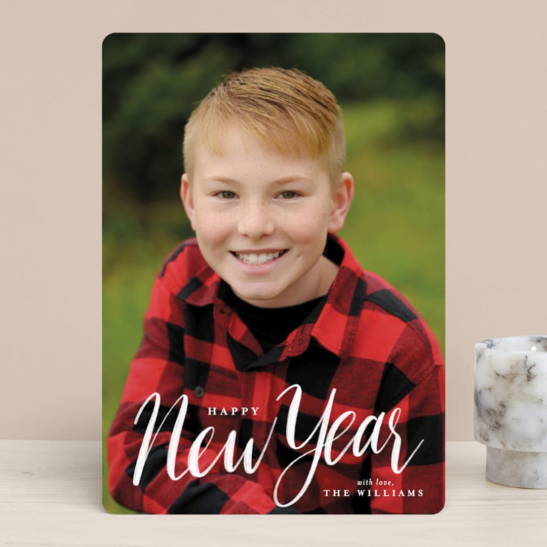 "chalk script Christmas" - Retired Holiday Cards in Chalk by Rebecca Durflinger - Front