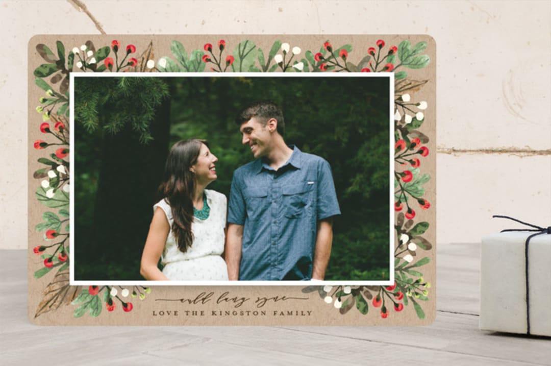 "All Decked Out" - Retired Holiday Cards in Natural by Michelle Poe - Front