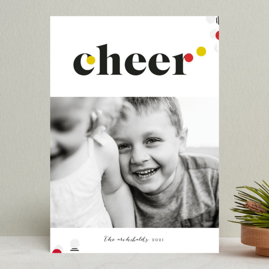 "Simplest Joy" - Retired Holiday Cards in Ebony by chica design - Front