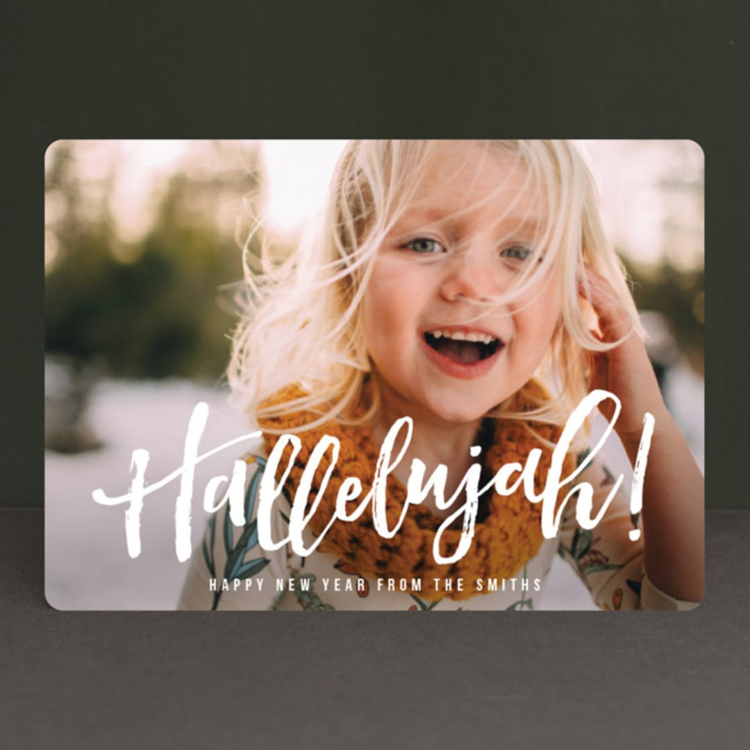 "Hallelujah for the Holidays" - Retired Holiday Cards in Snow by Chryssi Tsoupanarias - Front