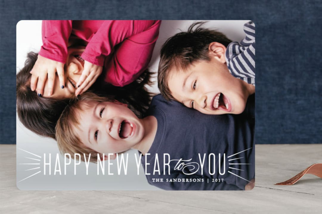 "Joyful and Triumphant" - Retired Holiday Cards in White by Ellis - Front