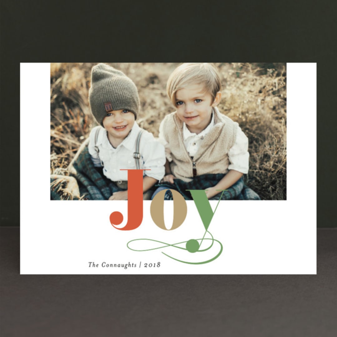 "Flourish" - Retired Holiday Cards in Spice by Kampai Designs - Front