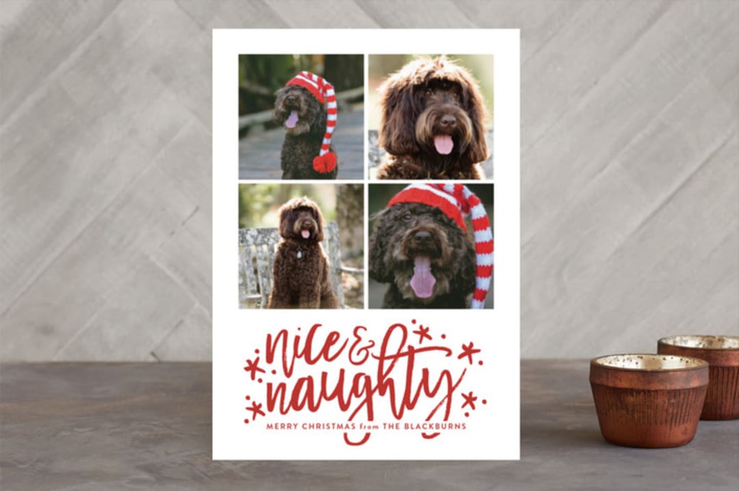 "Both Lists" - Retired Holiday Cards in Snow by Sarah Brown - Front