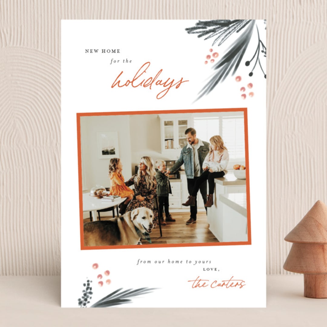"sweet home" - Retired Holiday Cards in Berry by Robin Ott - Front