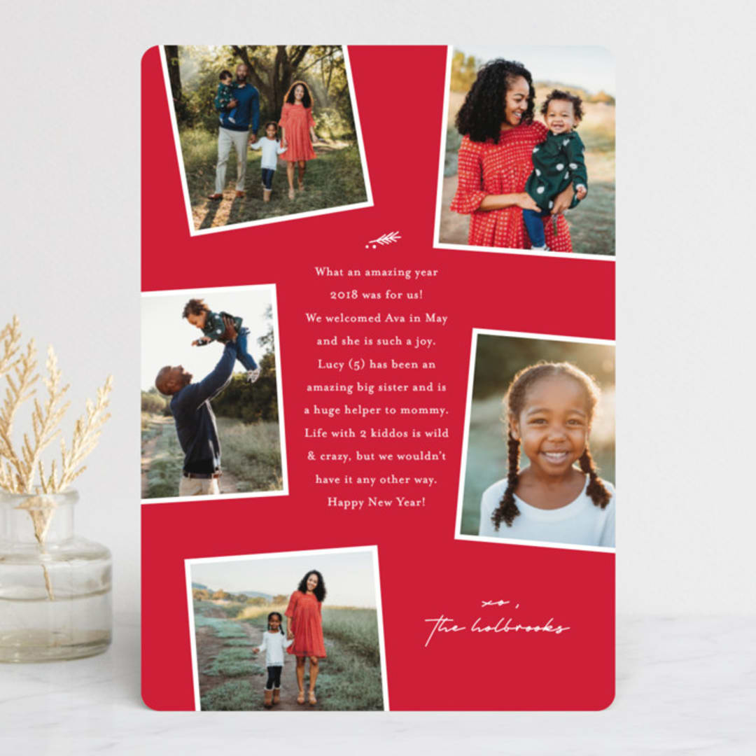 "Take Note" - Retired Holiday Cards in Ruby by Lauren Chism - Front