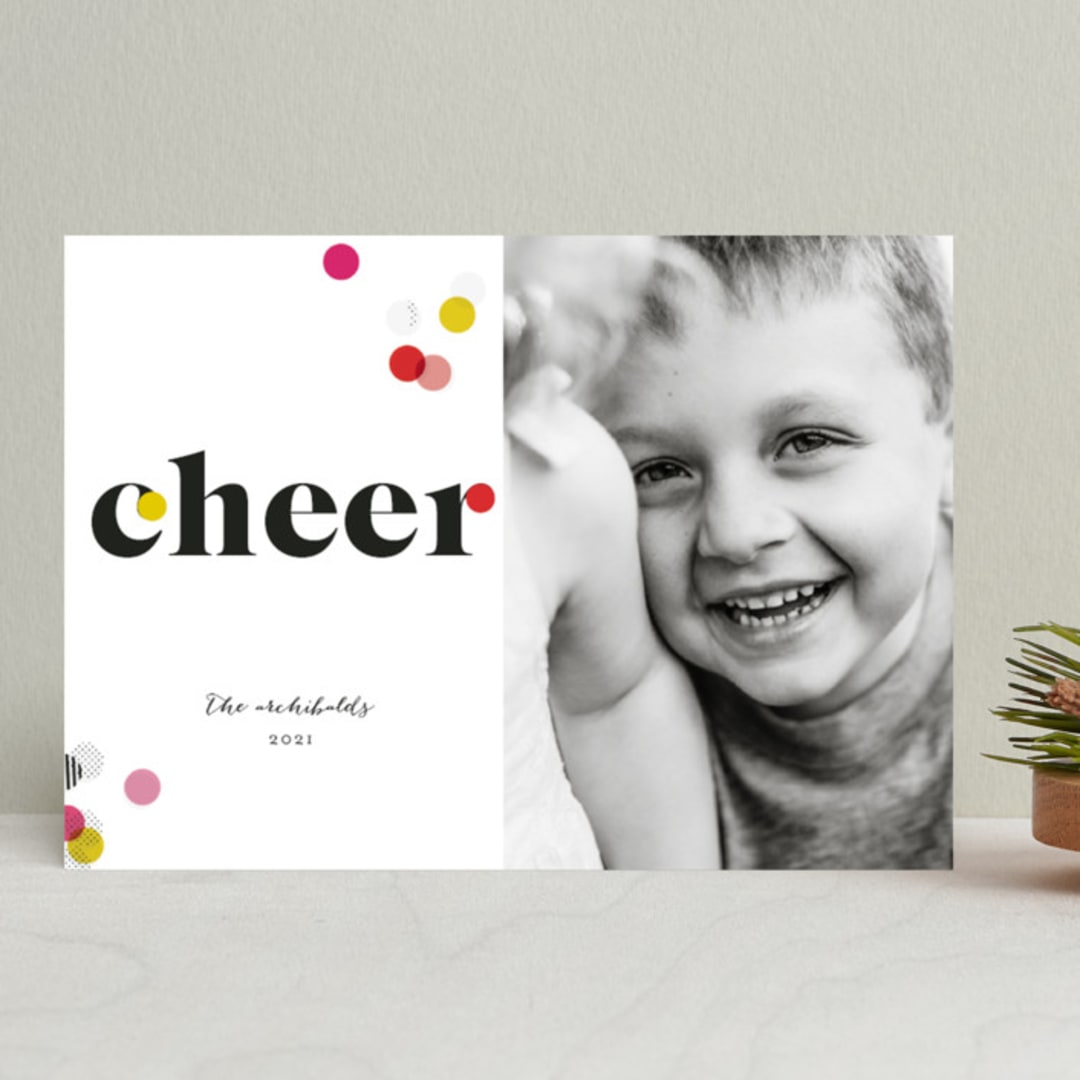 "Simplest Joy" - Retired Holiday Cards in Ebony by chica design - Front