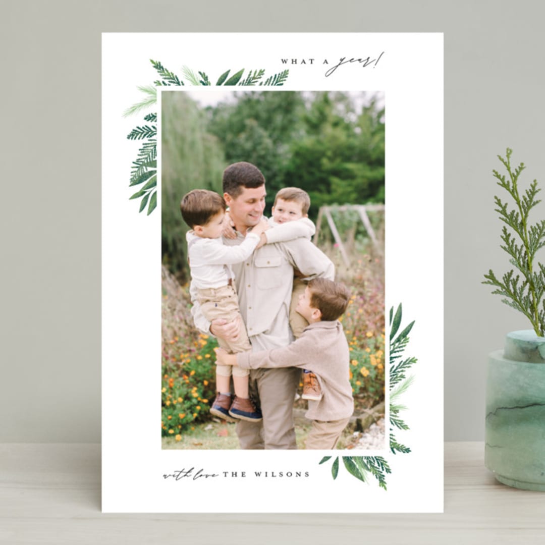 "Oh So Joyful" - Retired Holiday Cards in Pine by Paula Pecevich - Front