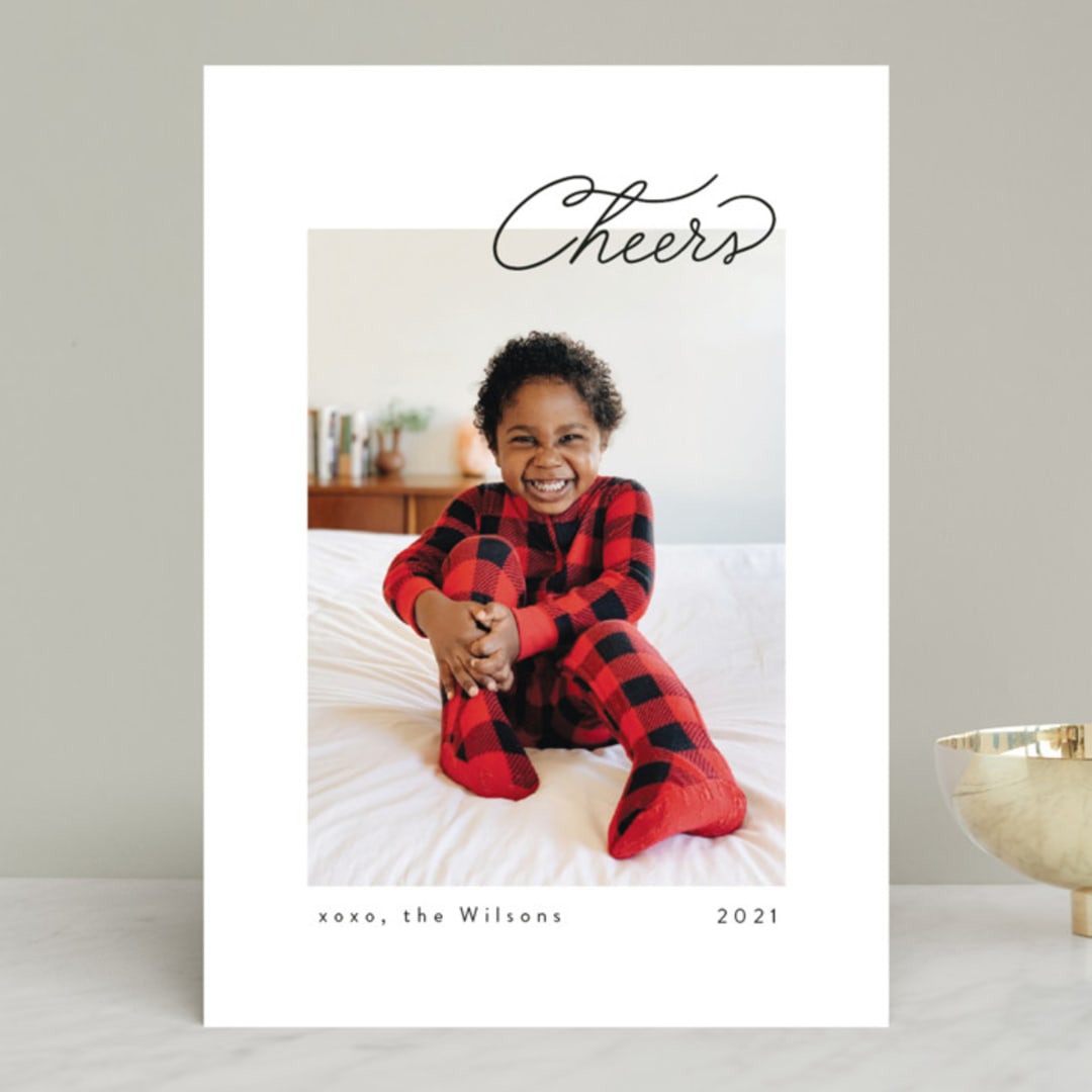 "Cheerful" - Retired Holiday Cards in Polar Bear by Julee London - Front