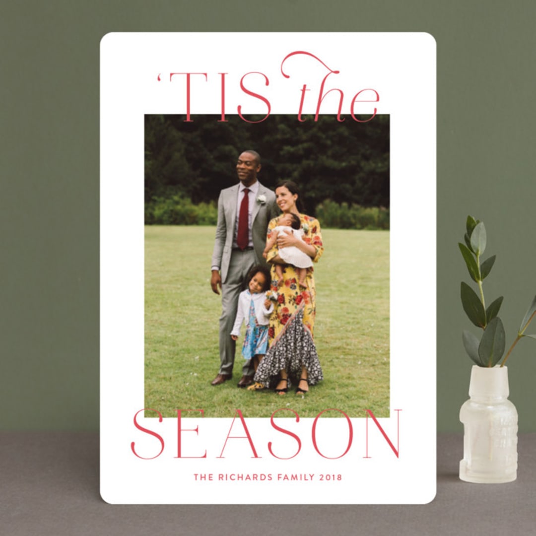 "The Season" - Retired Holiday Cards in Cherry by Megan Davis - Front