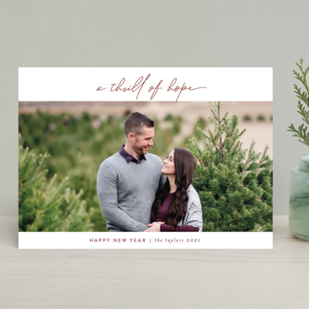 "a thrill" - Retired Holiday Cards in Warmth by Design Lotus - Front