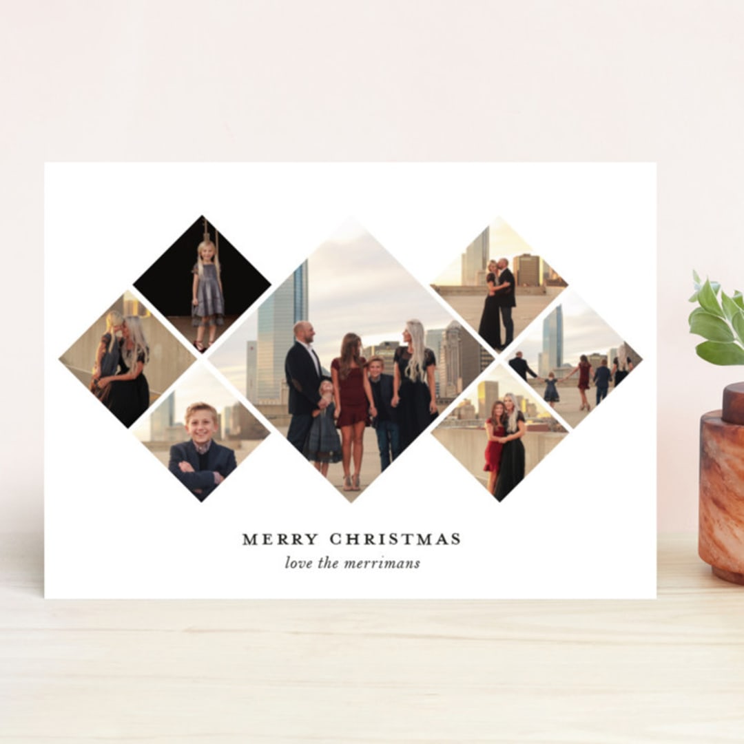 "Geometric Diamonds" - Retired Holiday Cards in Winter by Amy Elizabeth - Front