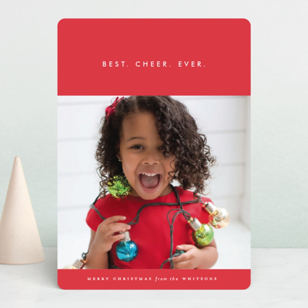 "Best Season Ever" - Retired Holiday Cards in Cardinal by Leah Ragain - Front
