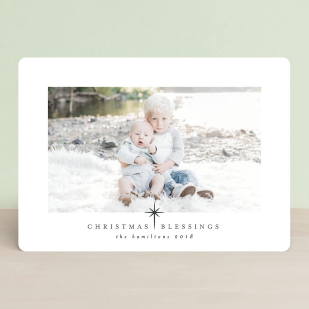 "Star On High" - Retired Holiday Cards in Snow by Lehan Veenker - Front
