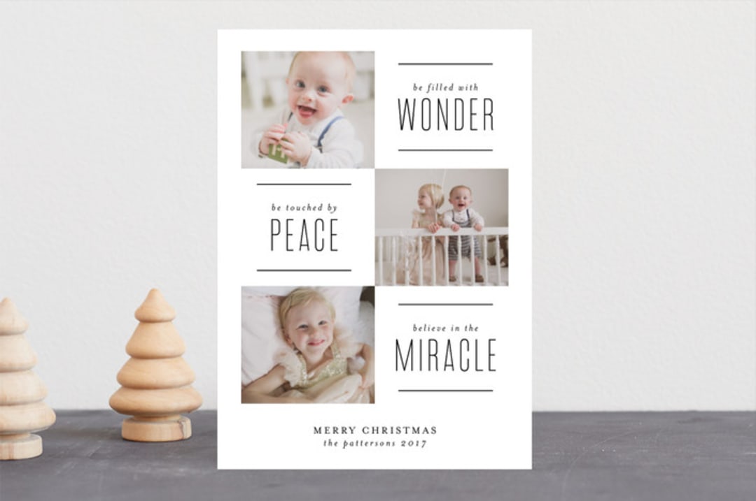 "The Miracle of Christmas" - Retired Holiday Cards in Vanilla by Lehan Veenker - Front