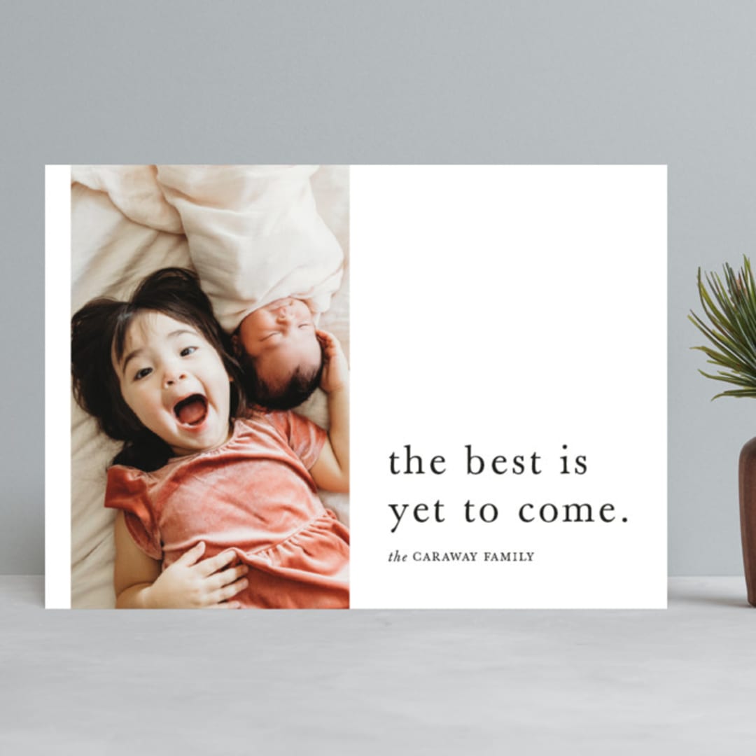 "Yet to Come" - Retired Holiday Cards in Onyx by Alaina Cherup - Front