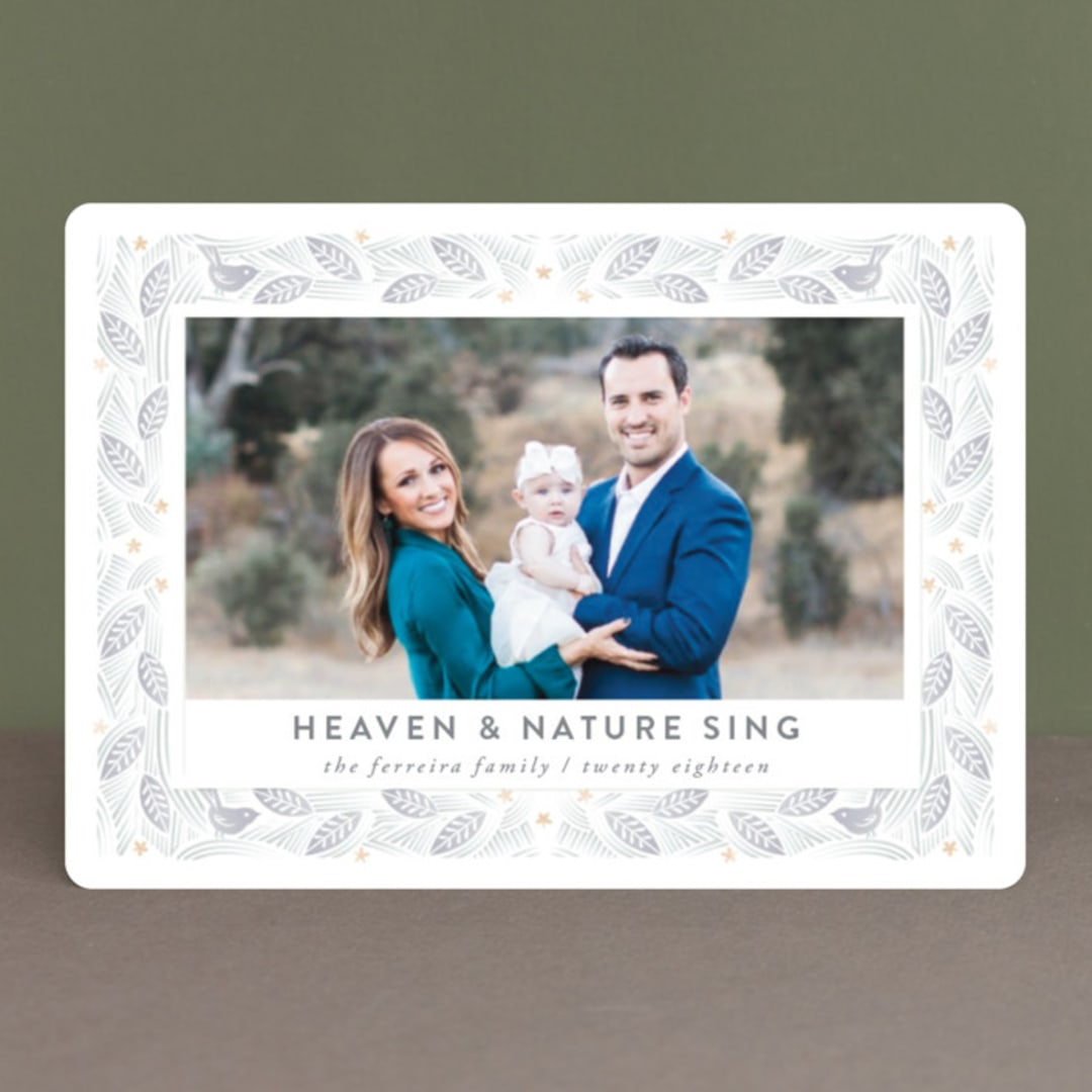 "Heaven&Nature" - Retired Holiday Cards in Slate by Ana de Sousa - Front