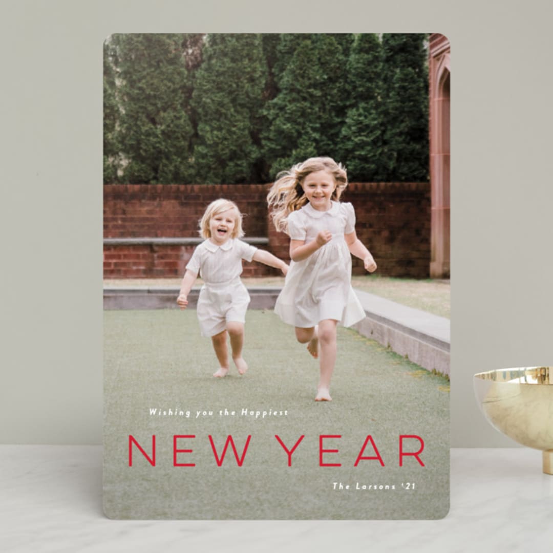 "Mystical" - Retired Holiday Cards in Ruby by Lauren Chism - Front