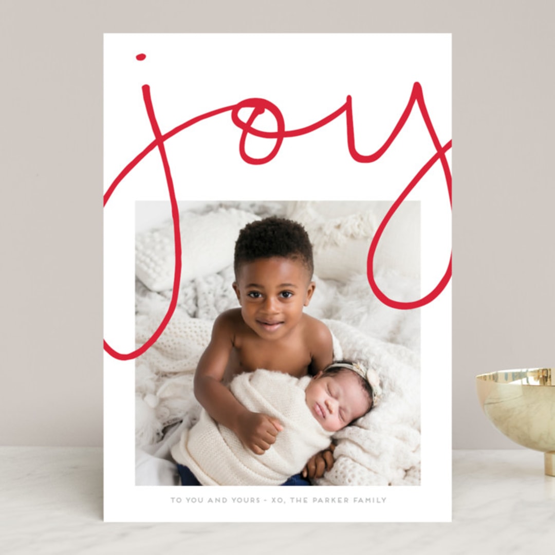 "More joy" - Retired Holiday Cards in Polar Bear by Kaydi Bishop - Front