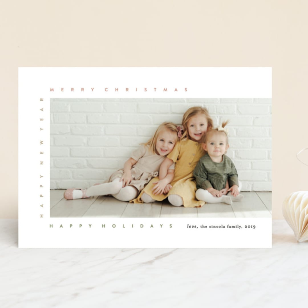 "merry frame" - Retired Holiday Cards in Petal by Bethany McDonald - Front