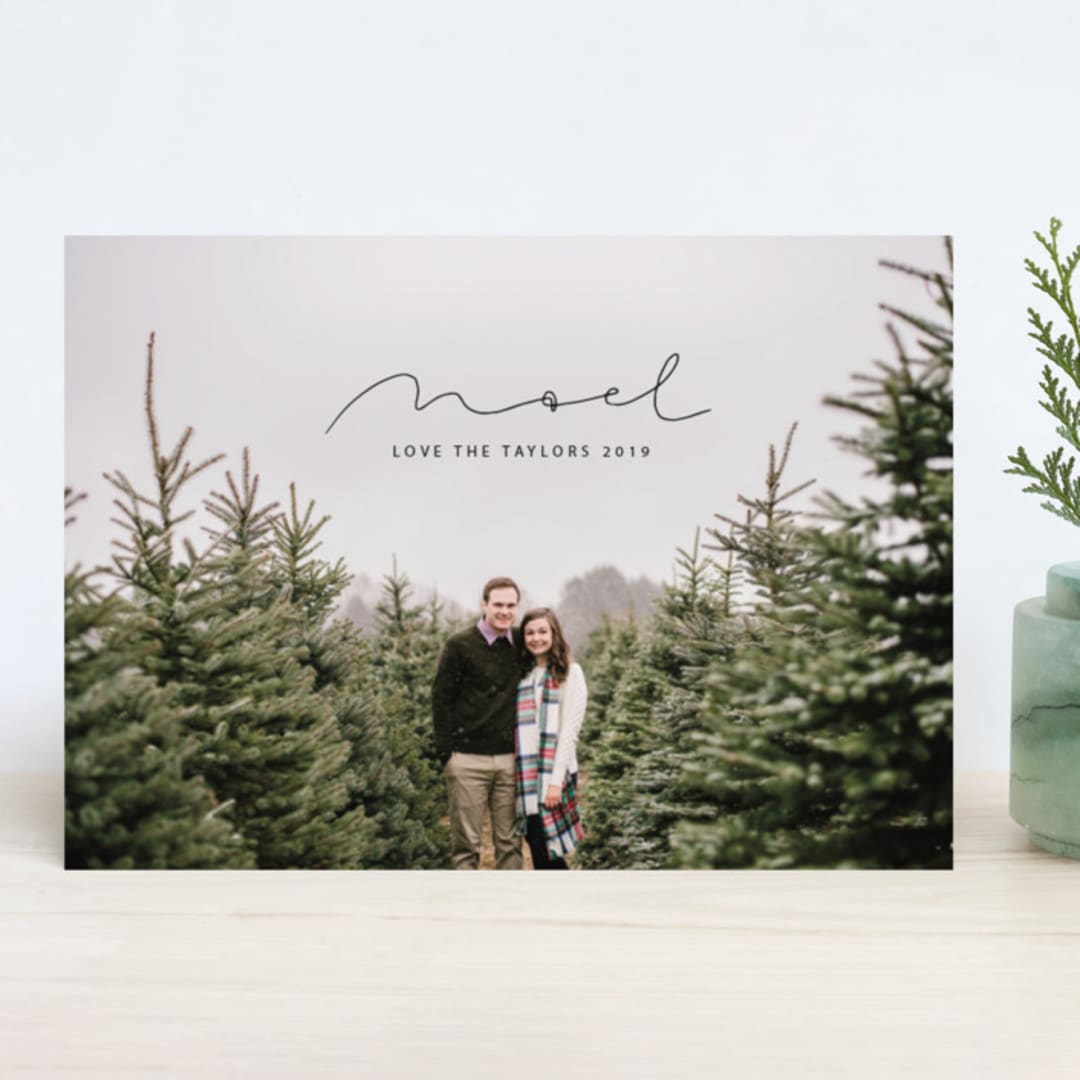 "minimal noel" - Retired Holiday Cards in Charcoal by Joan Nguyen - Front