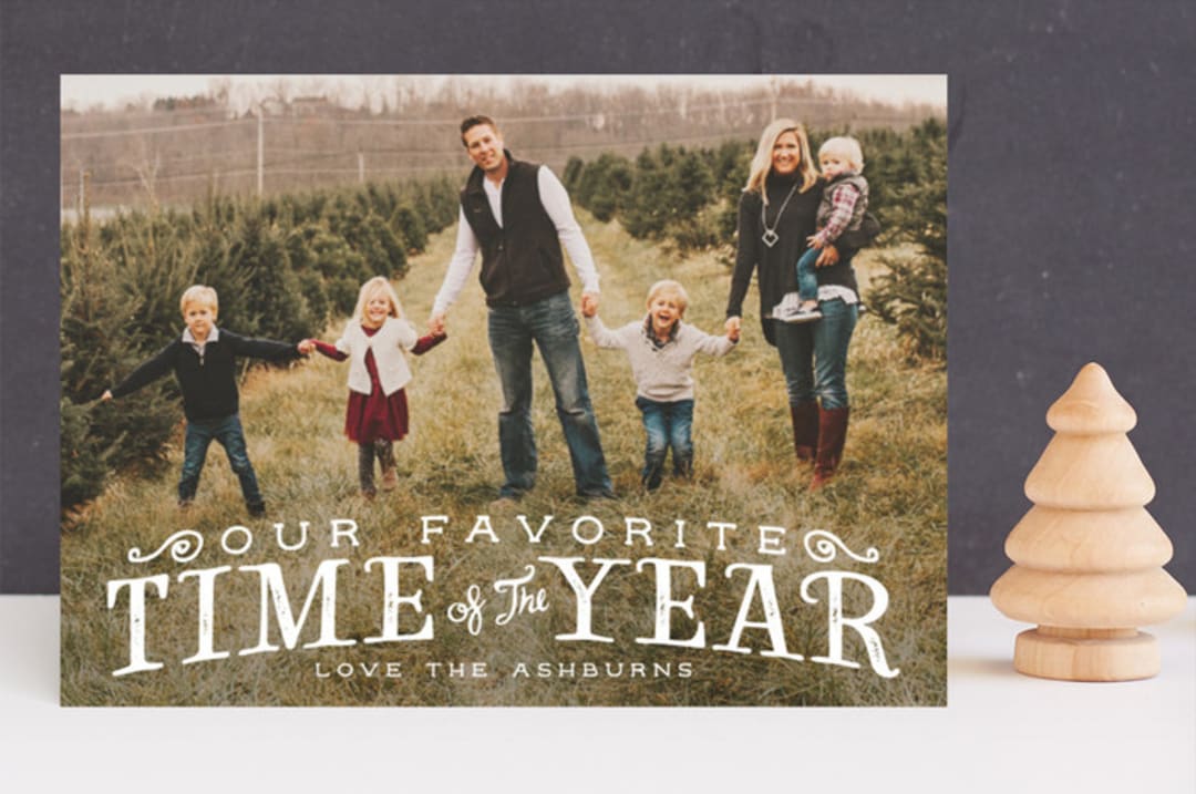 "Our Favorite Time" - Retired Holiday Cards in Polar Bear by GeekInk Design - Front