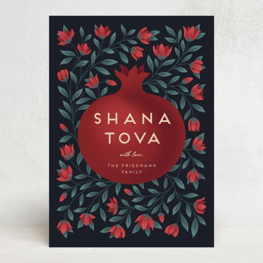 "Shana Tova" - Rosh Hashanah Cards in Evergreen by Jamie Alexander - Front