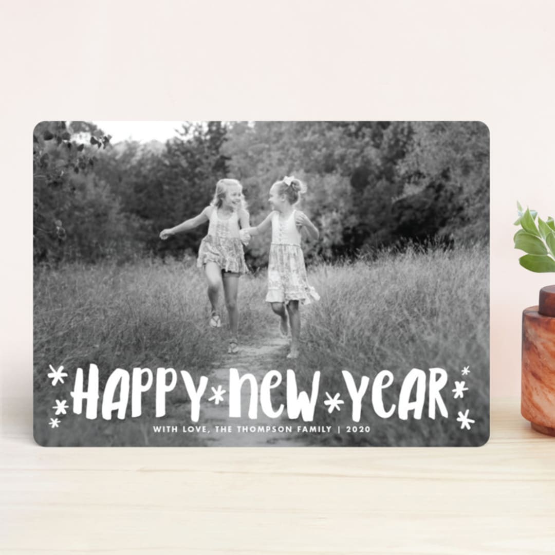 "Fun Happy Type" - Retired Holiday Cards in Ash by Kerry Doyle - Front