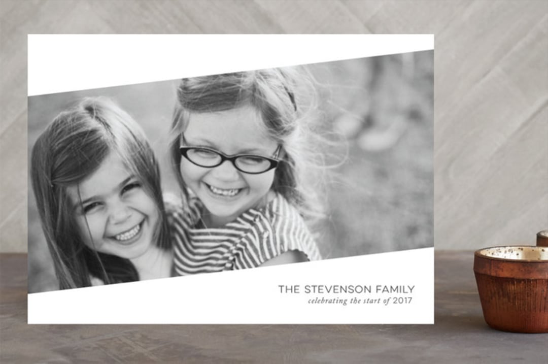 "Photo Reel" - Retired Holiday Cards in Charcoal by Pine Street Creative - Front