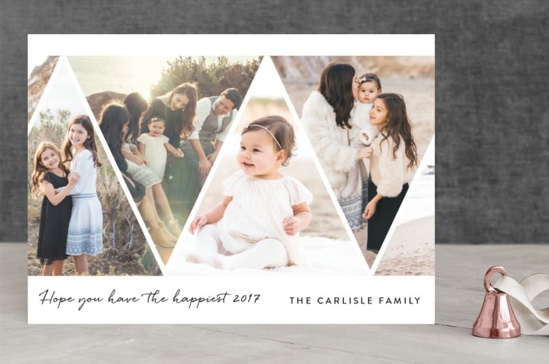 "Triangles" - Retired Holiday Cards in Snow by Ella Weaver - Front