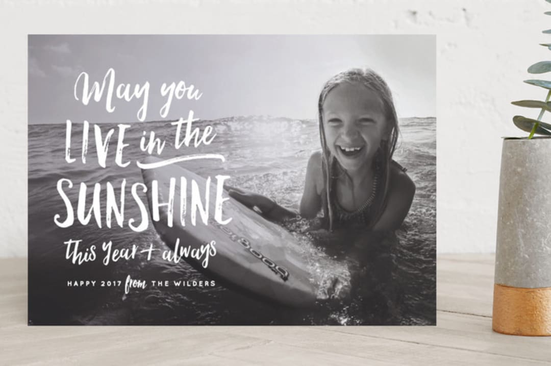 "Sunshine" - Retired Holiday Cards in Pearl by Olivia Raufman - Front
