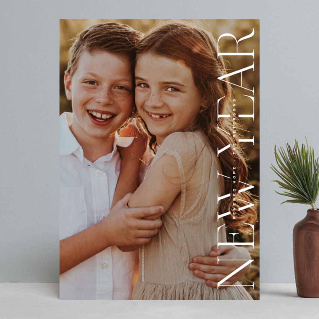 "Renewed Hope" - Retired Holiday Cards in Snow by Hooray Creative - Front