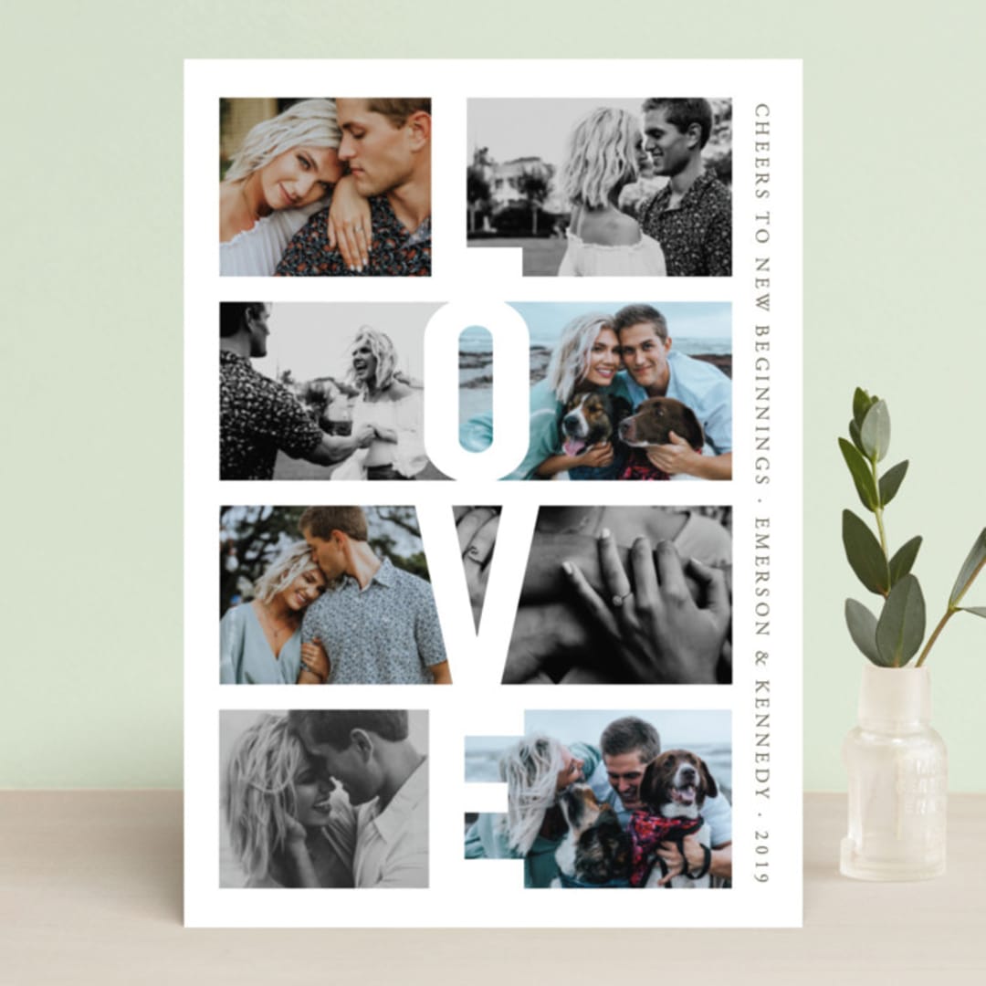 "New Year, New Chapter" - Retired Holiday Cards in Pearl by Playground Prints - Front