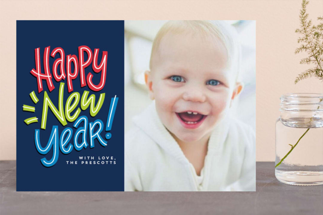 "Neo" - Retired Holiday Cards in Cheerful by Lea Delaveris - Front
