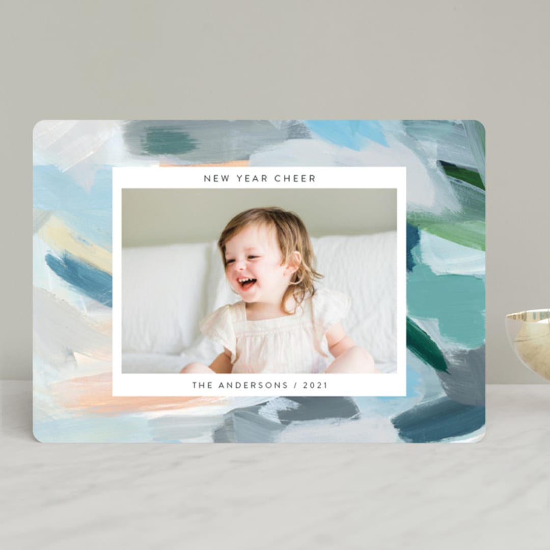 "Paint Palette Cheer" - Retired Holiday Cards in Pastel by Nicole Walsh - Front