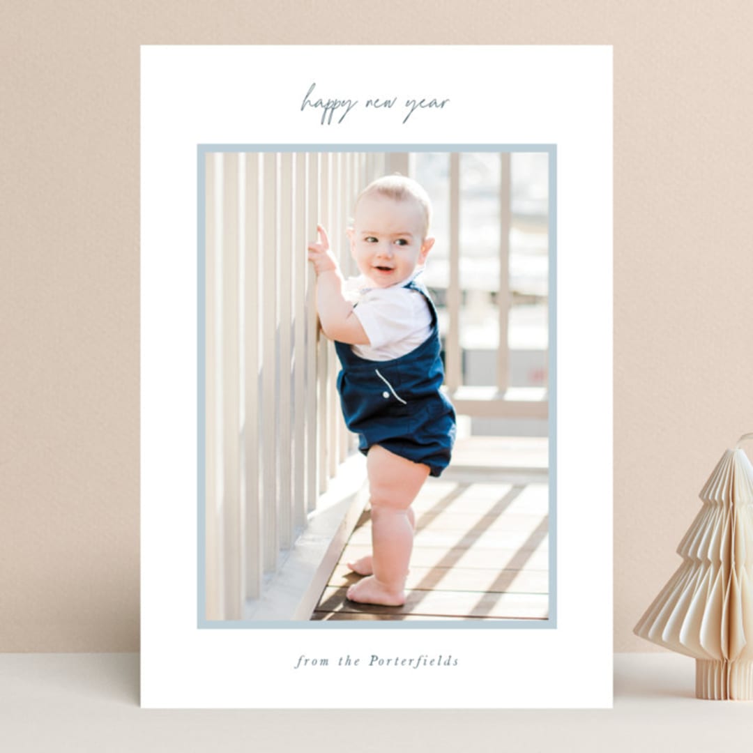 "simply styled" - Retired Holiday Cards in Sky by Sara Hicks Malone - Front