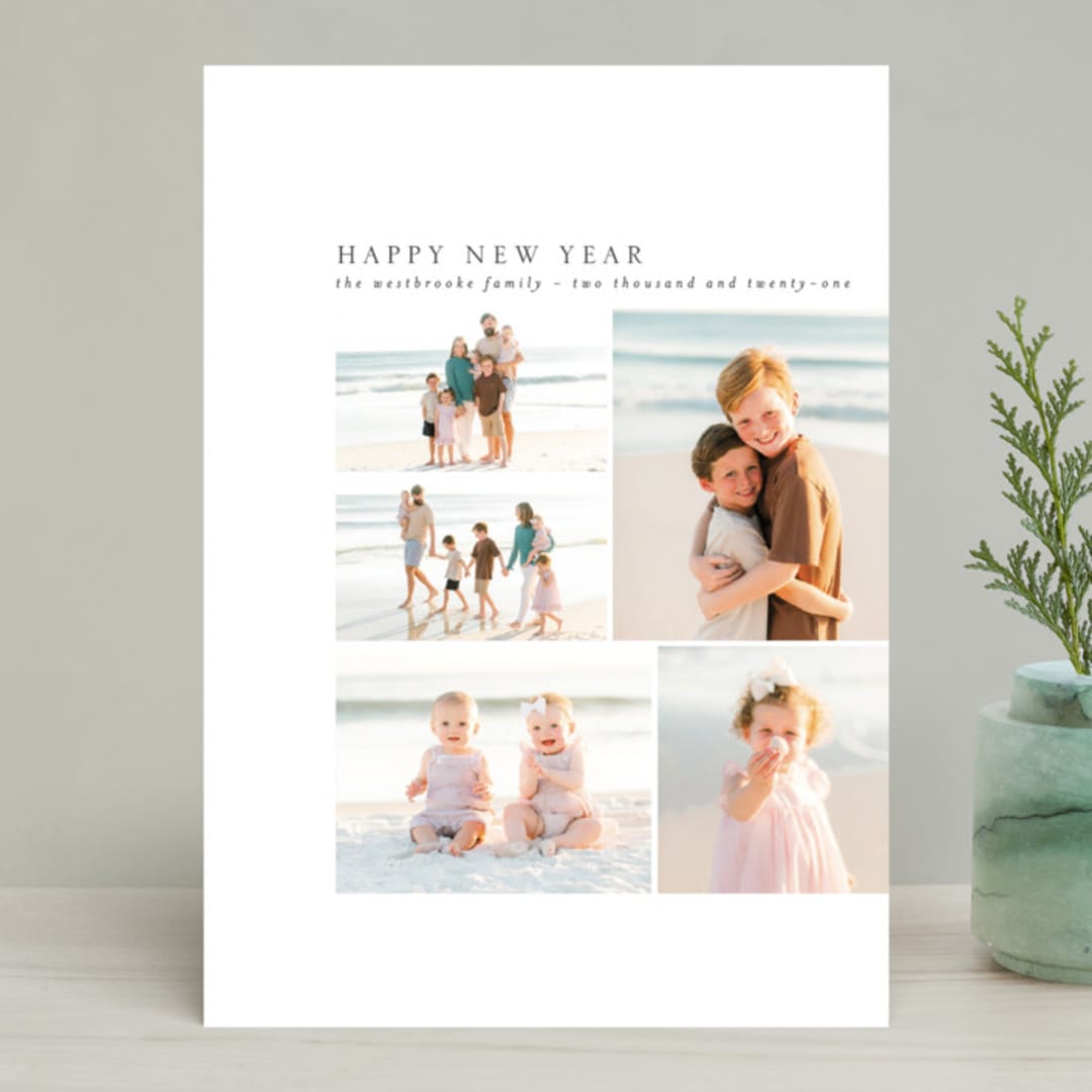 "cinco" - Retired Holiday Cards in Cloud by Erin Deegan - Front