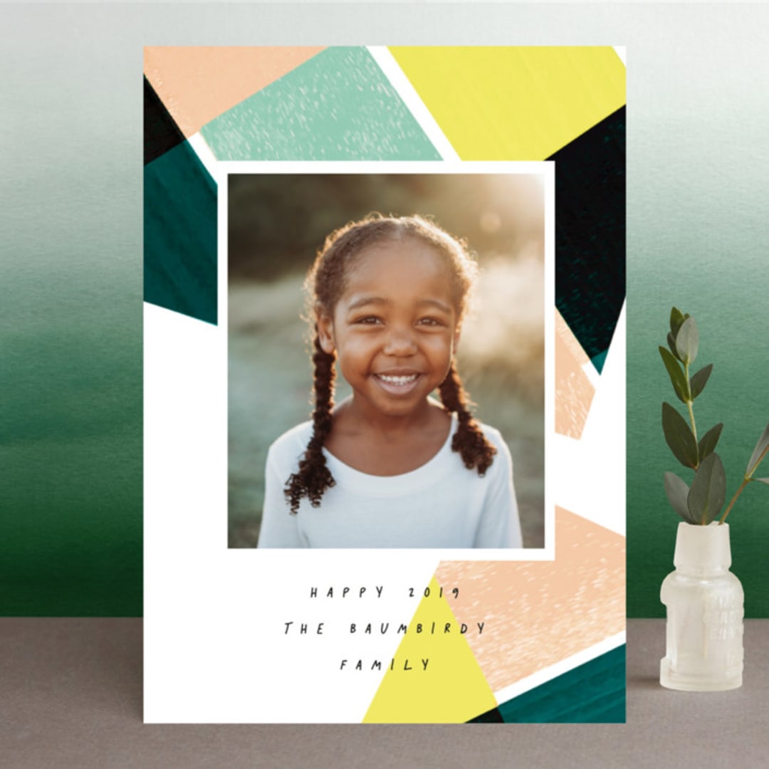 "Playful Year" - Retired Holiday Cards in Corn by Baumbirdy - Front