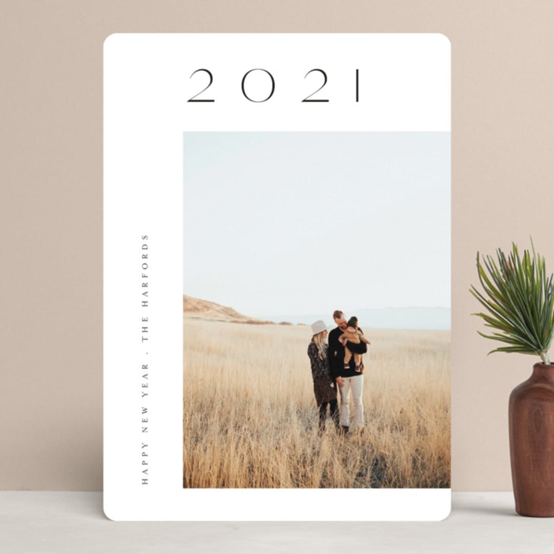 "Gilded Year" - Retired Holiday Cards in Ebony by Angela Thompson - Front