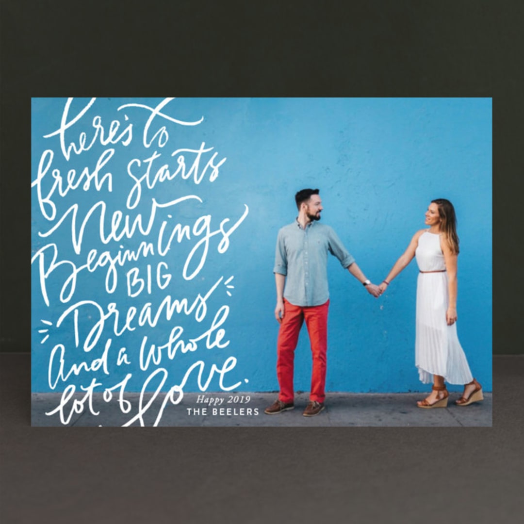 "Whole Lot of Love" - Retired Holiday Cards in Snow by Rebekah Disch - Front