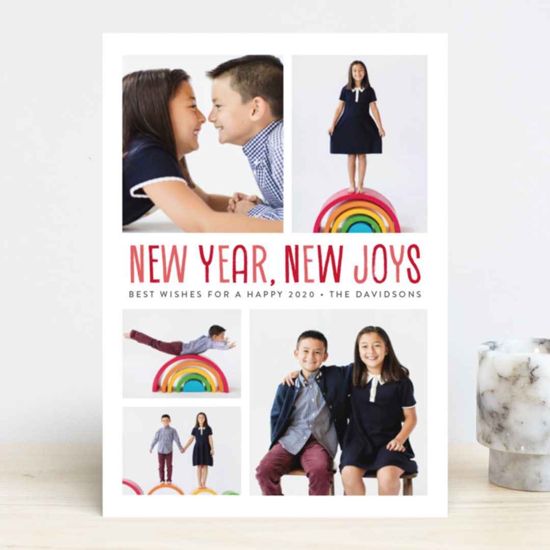 "New Joys" - Retired Holiday Cards in Holly by Kelly Nasuta - Front