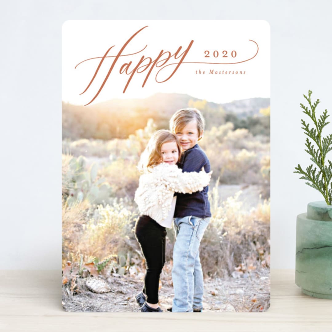 "Swoop" - Retired Holiday Cards in Cinnamon by Melanie Kosuge - Front