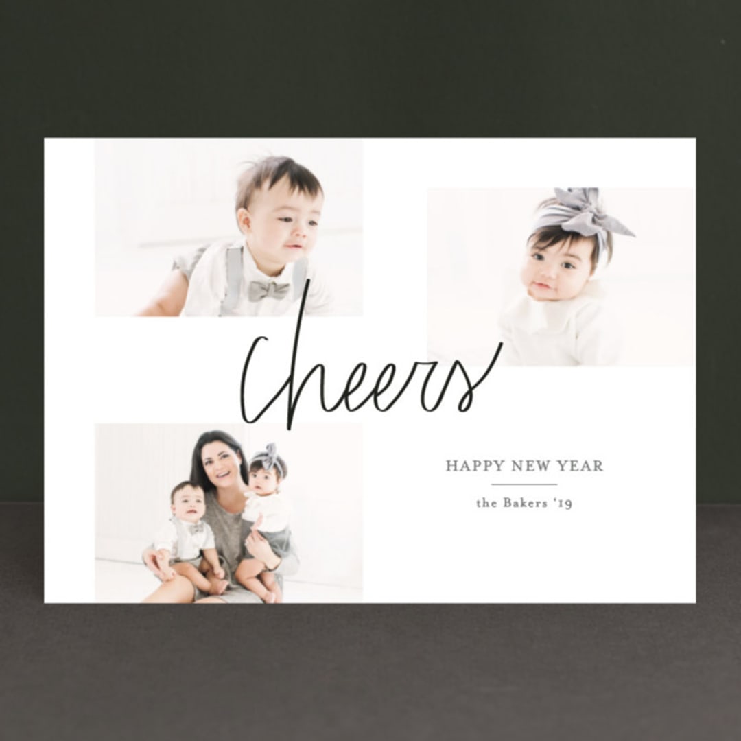 "cheers trio" - Retired Holiday Cards in Steel by Summer Winkelman - Front