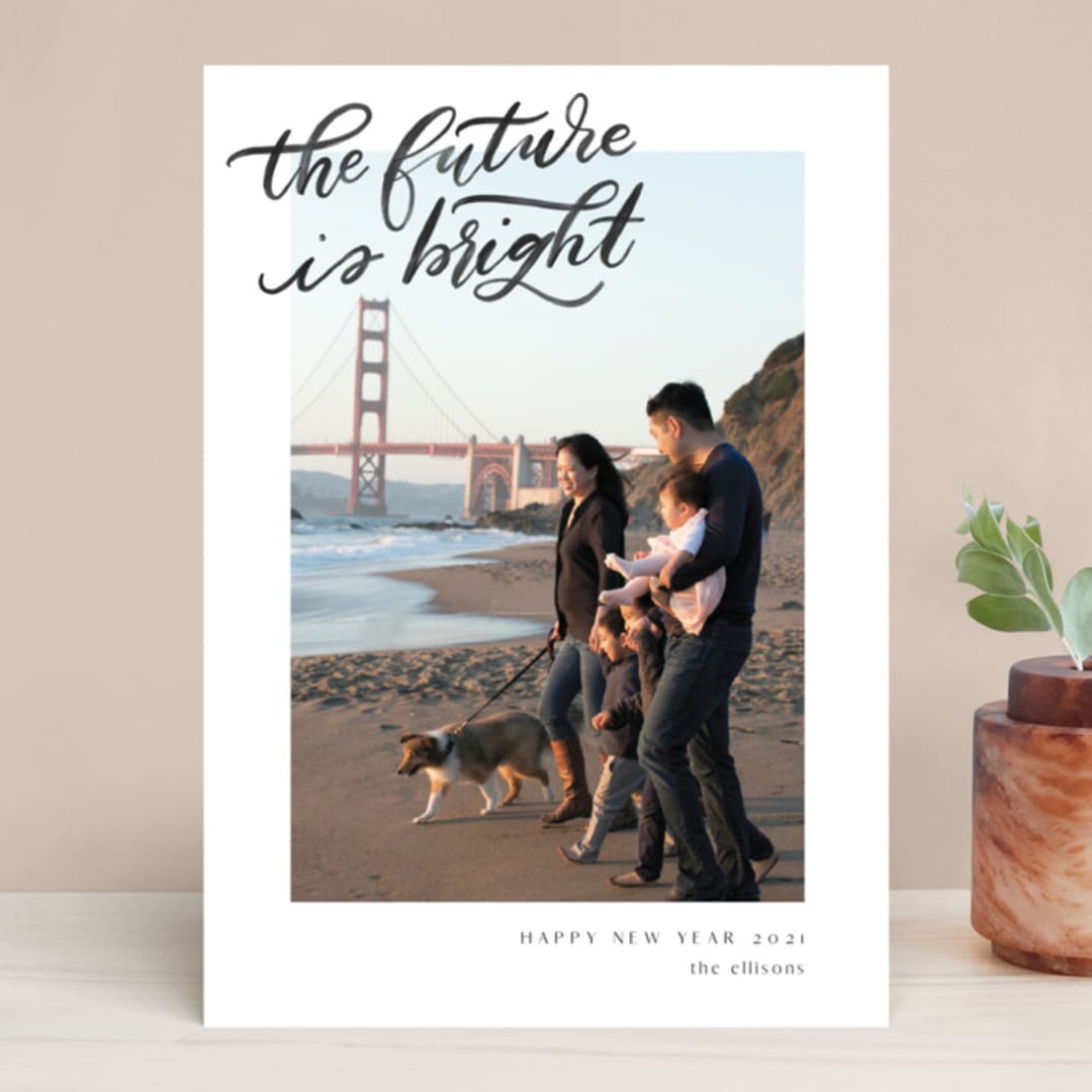 "A Bright Future" - Retired Holiday Cards in Snow by Ashley DeMeyere - Front