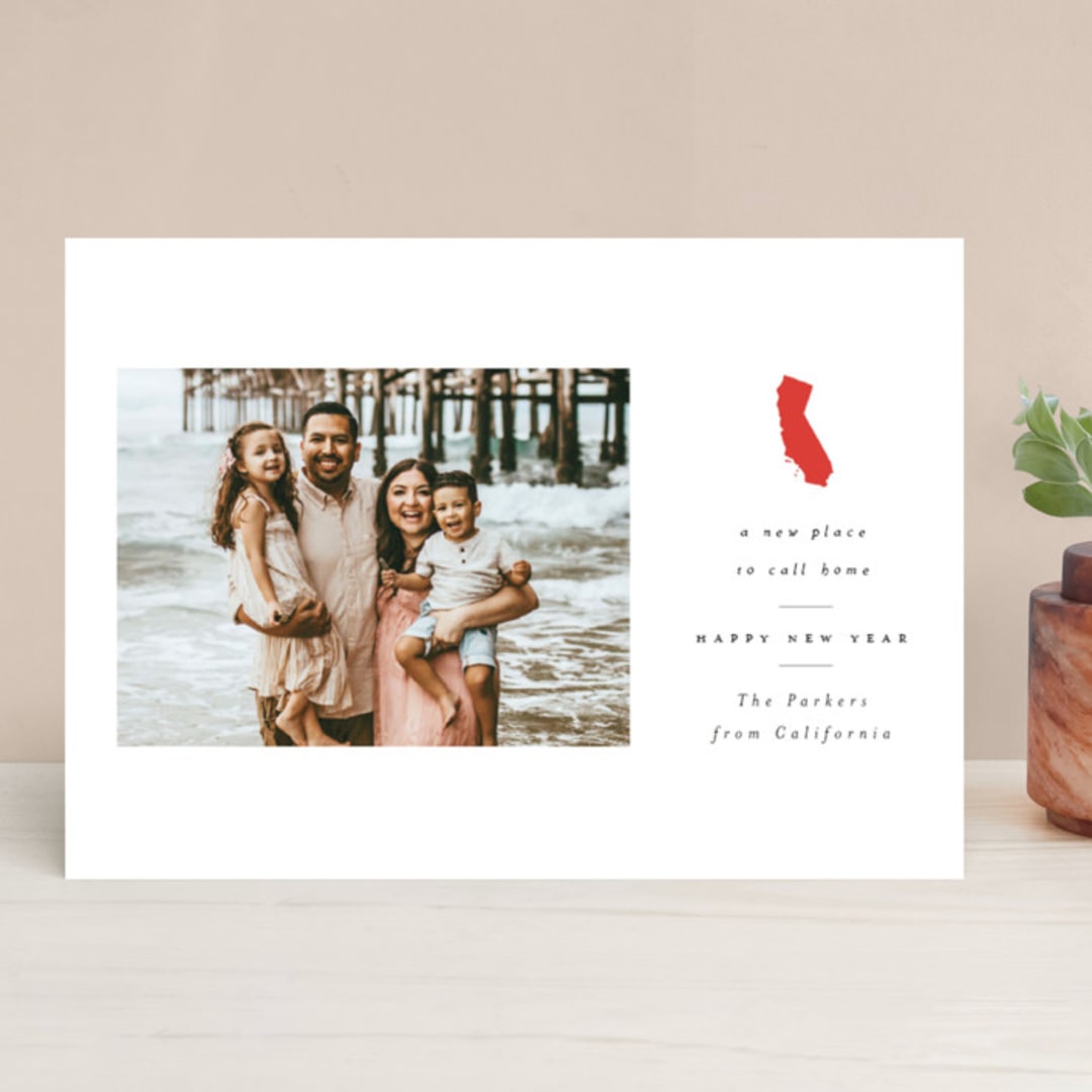 "New Place to call home" - Retired Holiday Cards in Poppy by Nazia Hyder - Front