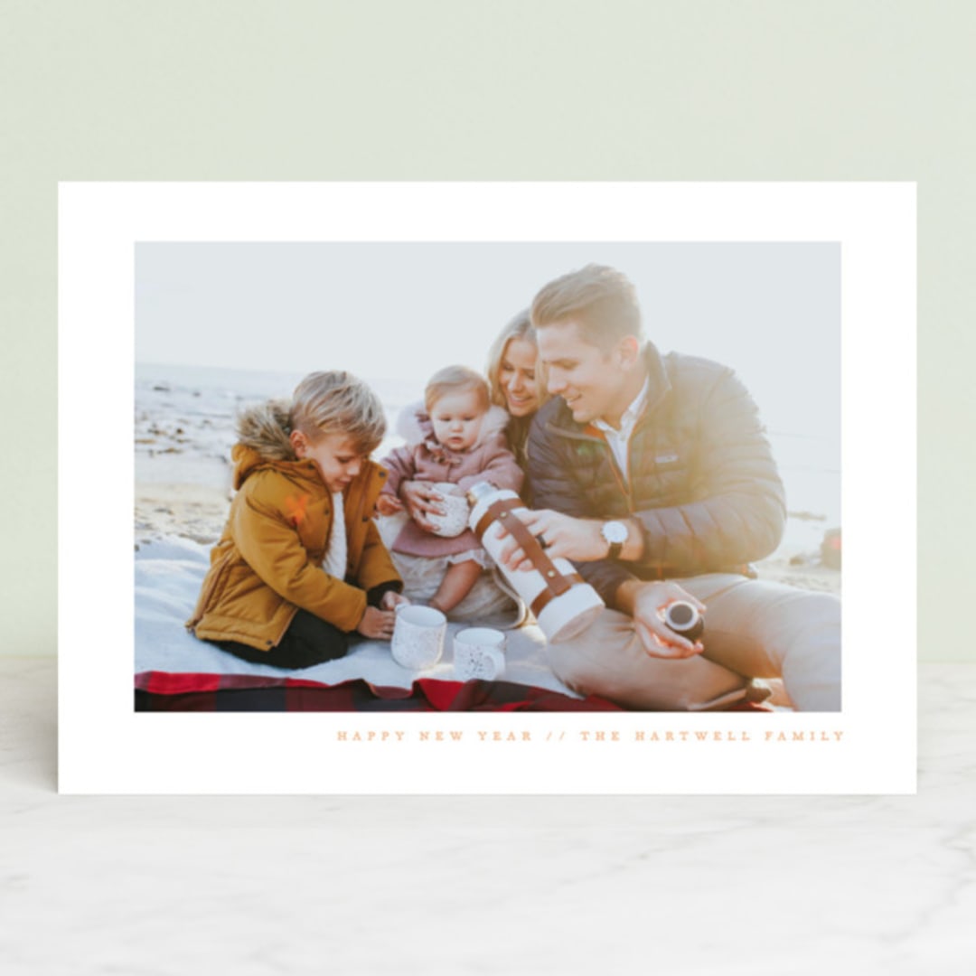 "simple" - Retired Holiday Cards in Cantaloupe by Angela Thompson - Front