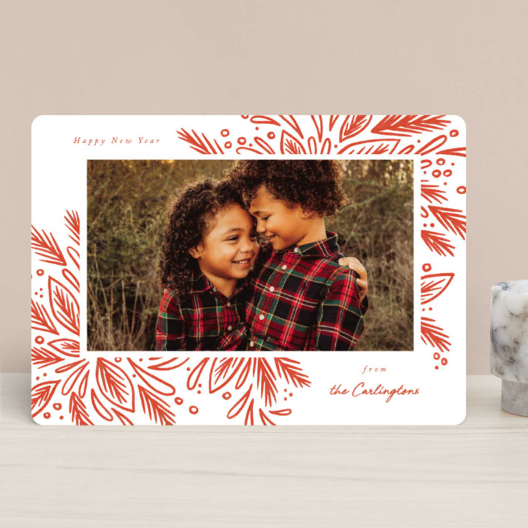 "Festive" - Retired Holiday Cards in Ruby by Jen Owens - Front