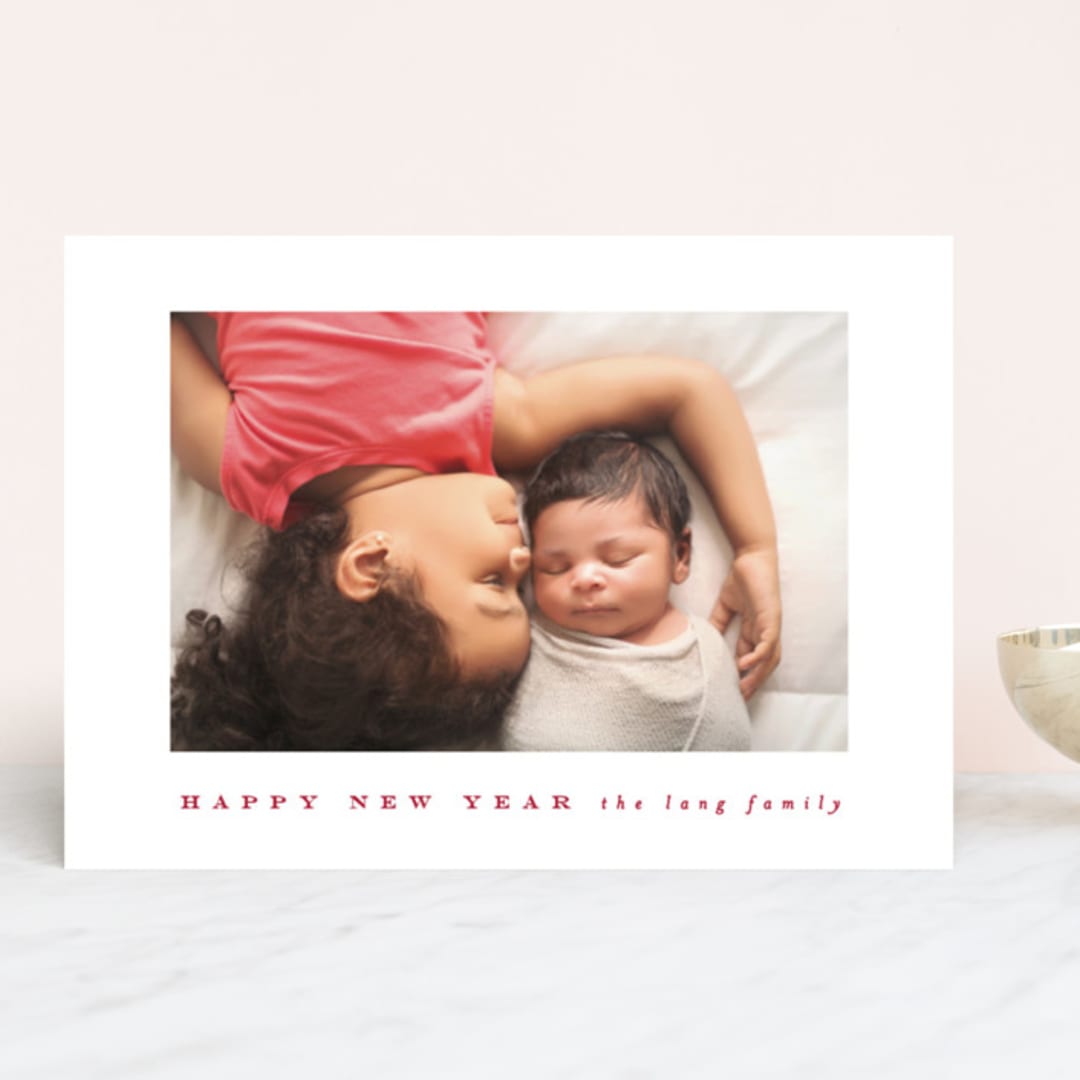 "a happy year" - Retired Holiday Cards in Port by Angela Thompson - Front