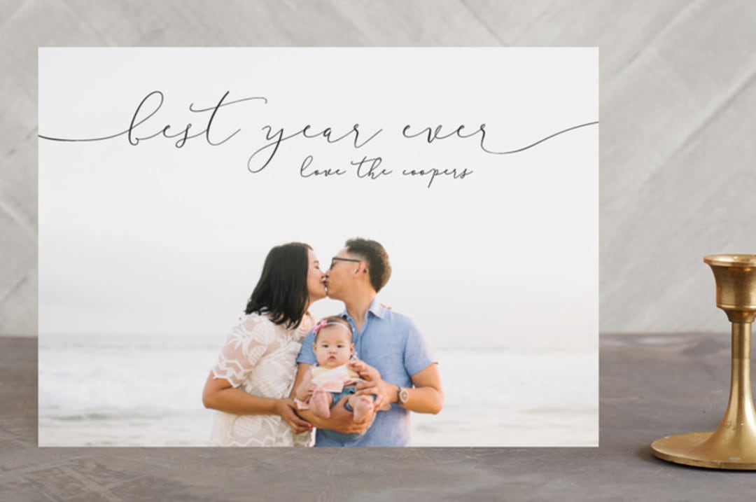 "Best Year Ever" - Retired Holiday Cards in Midnight by Christine Taylor - Front